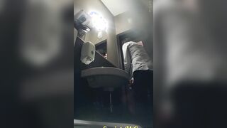 MOV 100. Continuation of the adventures of girls into the cafe restroom