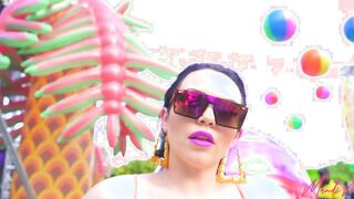 Miami Beach bimbo fucks big black cock on beach