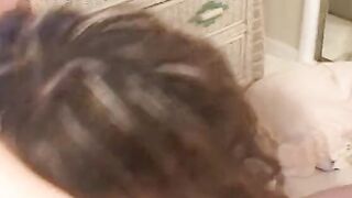 Milf dark haired hoe with nice butt blows dick