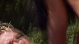 hot dark hair 18 year old-bearer with amazing titted gets boned inside the butt outdoor