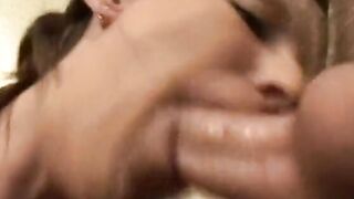 Vulgar dark hair milf gets big penis from behind