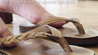 Sandals beauty Shoe Dangle Hispanic Soles inside Flip Flops Beauty Shoe Play Sandal Slapping ASMR Bare