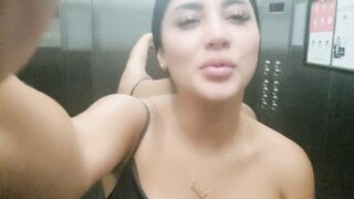 I was caught squirting into my hotel's elevator