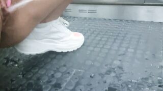 I was caught squirting into my hotel's elevator