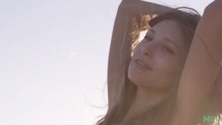 Slim and Good Talia Mint Masturbates on Outdoor Beach