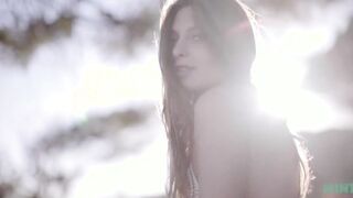 Slim and Good Talia Mint Masturbates on Outdoor Beach