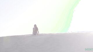 Slim and Good Talia Mint Masturbates on Outdoor Beach