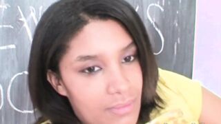 Ebony Teenie Masturbate caught and Fucking by her professor