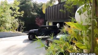 Fucking 3 babe pranking trespassers