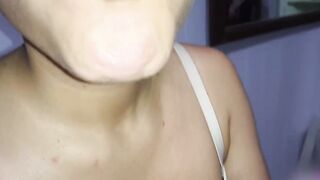 Lap dance cum into jeans, cumming inside his jeans leggings for her boucing huge booty into