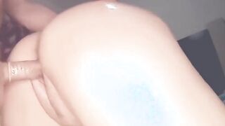 having sex into doggy style with oil into her booty to mexican hispanic huge ass long
