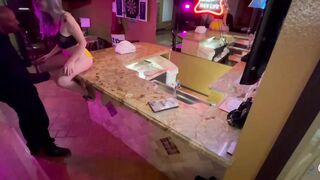 Bombshell Birthday thot gets pounded at the bar after last call