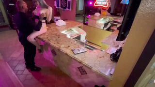 Bombshell Birthday thot gets pounded at the bar after last call