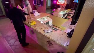 Bombshell Birthday thot gets pounded at the bar after last call