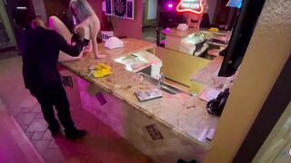 Bombshell Birthday thot gets pounded at the bar after last call