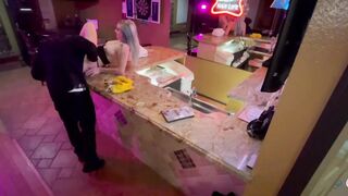 Bombshell Birthday thot gets pounded at the bar after last call