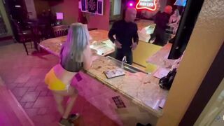 Bombshell Birthday thot gets pounded at the bar after last call