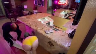 Bombshell Birthday thot gets pounded at the bar after last call