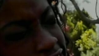 Ebony lovers suck and pounded each other by the lake