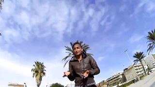 Coral Joice big boobed dark haired fucks and offer a oral sex to