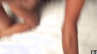 Rosa: super sexy butt, slender and slutty body that oozes and fucks with two men