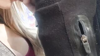 Step Sister offer me a Sloppy Deep Throat after that Gets Banged