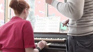 Homemade anal lessons for this red haired teens