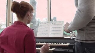 Homemade anal lessons for this red haired teens