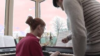 Homemade anal lessons for this red haired teens