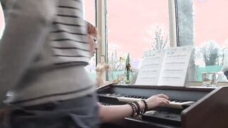 Homemade anal lessons for this red haired teens