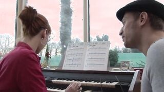 Homemade anal lessons for this red haired teens