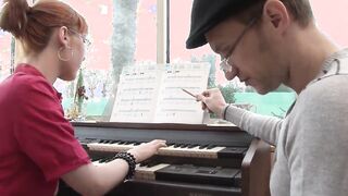 Homemade anal lessons for this red haired teens
