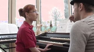 Homemade anal lessons for this red haired teens
