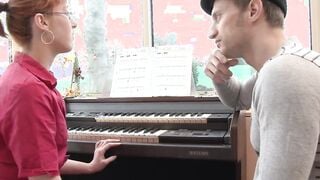 Homemade anal lessons for this red haired teens