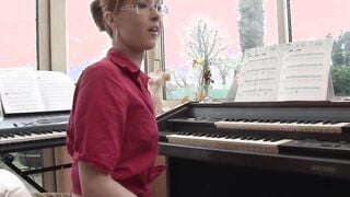 Homemade anal lessons for this red haired teens