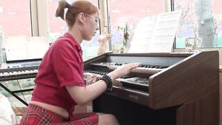 Homemade anal lessons for this red haired teens