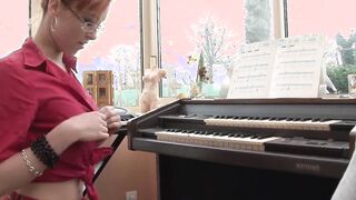 Homemade anal lessons for this red haired teens