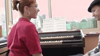 Homemade anal lessons for this red haired teens