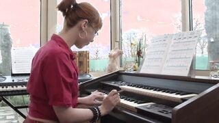 Homemade anal lessons for this red haired teens