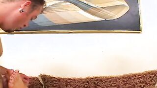 Dark Haired Hottie Blows His Penis and Gets Pounded from Behind