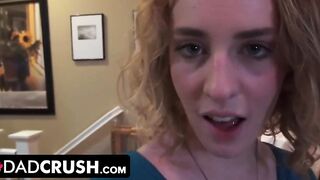 Dad Crush - Sensual Blonde Teenie Blows On Stepdads Penis And Let Him Cum Into Her