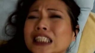 eastern gets pummeled inside the butt by long cock and gets jizzed into her mouth