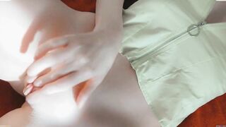 Slender red haired snatch gets an orgasm. Masturbation of a tiny clit and a sweet orgasm. Nude
