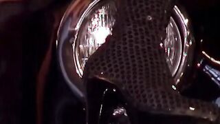 Blonde mom inside underwear and boots gets railed from behind into a garage