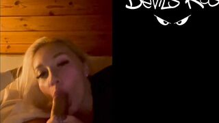 Amateur fellatio from teen yo blonde / Marilyn Sugar / Cum into mouth / TWITTER @devils kos