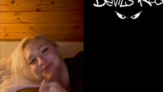 Amateur fellatio from teen yo blonde / Marilyn Sugar / Cum into mouth / TWITTER @devils kos