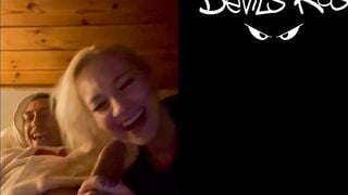 Amateur fellatio from teen yo blonde / Marilyn Sugar / Cum into mouth / TWITTER @devils kos