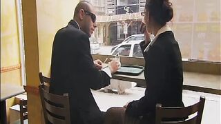 Dark Haired tiny nice boobies gets vulgar for men long penis into her cunt