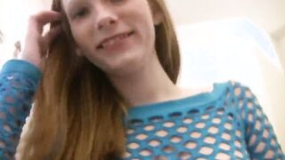 18 Year Old Amelia Rose gets naked for the first time inside softcore