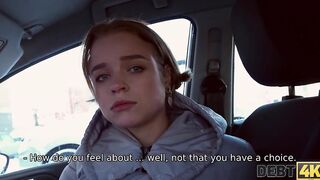 DEBT4k Young debtor with adorable face thinks sex is better than penalty